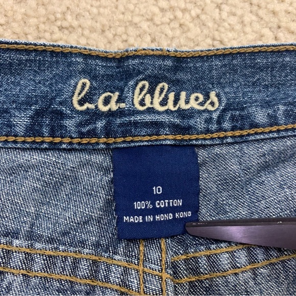 L.A. Blues Women's Blue Straight Jeans 100% Cotton Size 10 - Picture 8 of 11